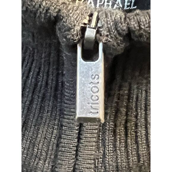 Tricots st Raphael Sweater Quarter Zip Black Size L Mock Neck - Picture 5 of 12